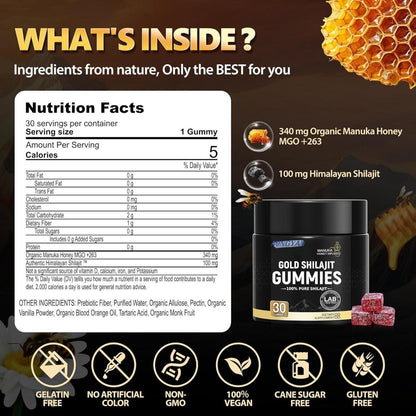 Gomitas de Shilajit puro