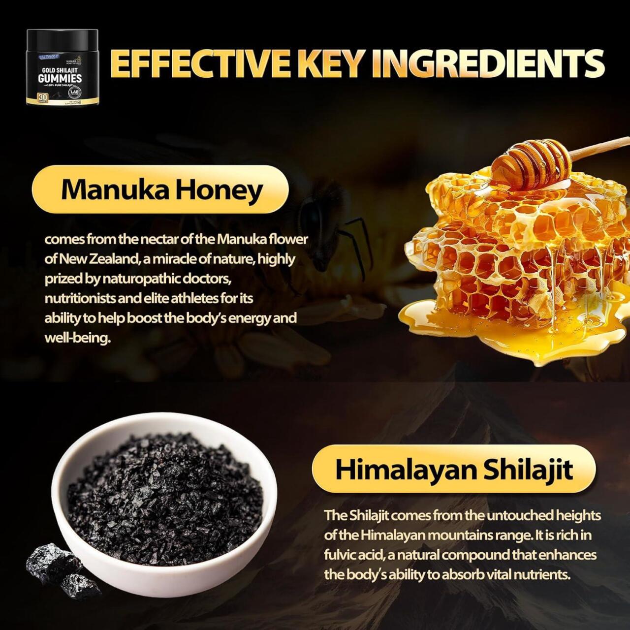 Gomitas de Shilajit puro
