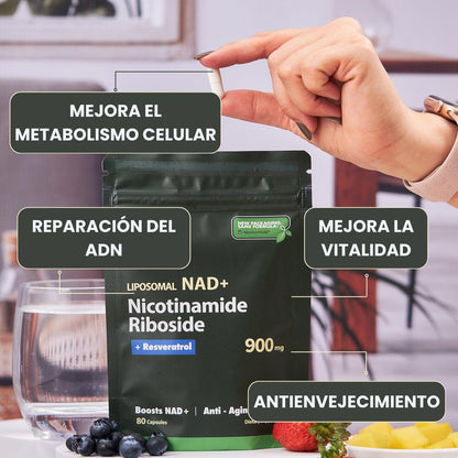 NAD+ Resveratol - Combate el envejecimiento con Liposomal